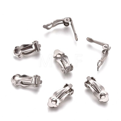 304 Stainless Steel Clip-On Earrings Findings STAS-Q185-01-1