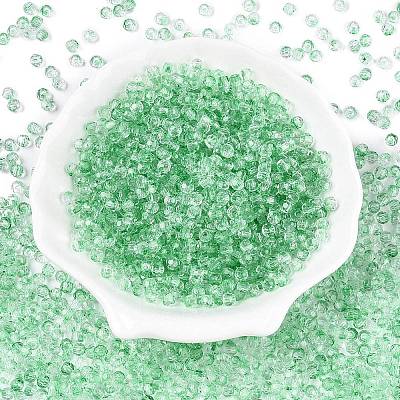 Baking Paint Electroplate Transparent Glass Seed Beads SEED-N006-07D-1