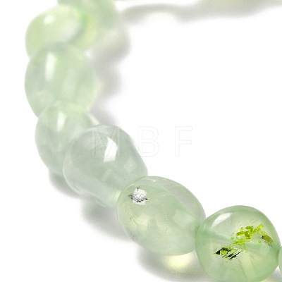 Natural Prehnite Beaded Stretch Bracelets BJEW-F414-02B-08-1