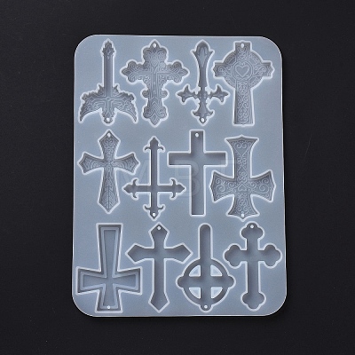 DIY Cross Pendant Silicone Molds DIY-E057-02-1