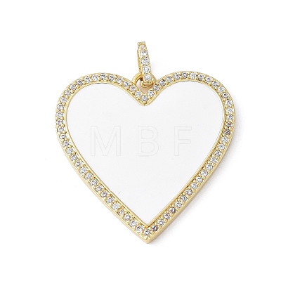 Brass Micro Pave Cubic Zirconia Pendants KK-K399-11G-05-1