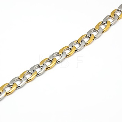 304 Stainless Steel Curb Chain/Twisted Chain Necklaces STAS-A028-N125-1