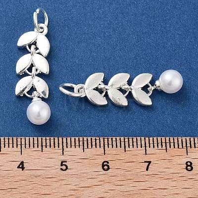 Plastic Imitation Pearl Pendants ENAM-M008-18S-1