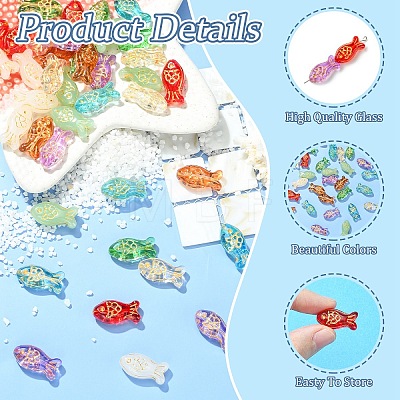 40Pcs 8 Styles Glass Beads GLAA-YW0005-84-1