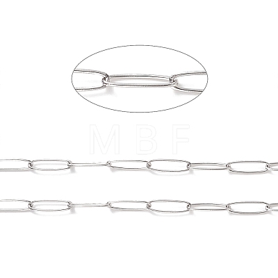 304 Stainless Steel Paperclip Chains CHS-F010-01C-P-1