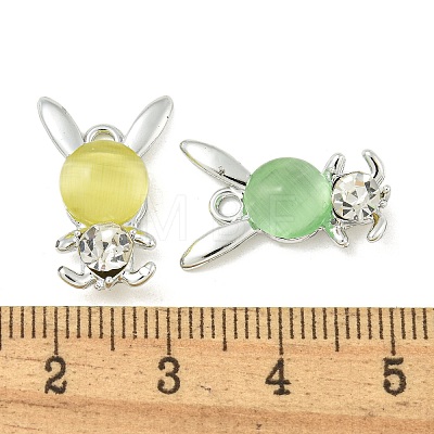 UV Plating Alloy Rhinestone Pendants FIND-M033-18P-1