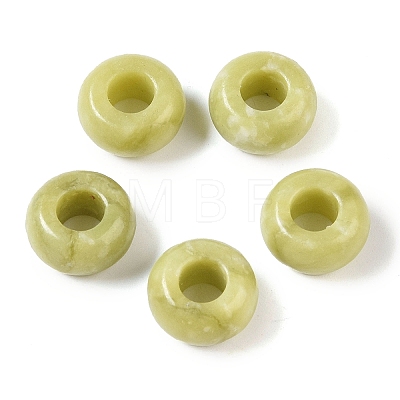 Natural Xinyi Jade/Chinese Southern Jade European Beads G-G740-14x8mm-40-1