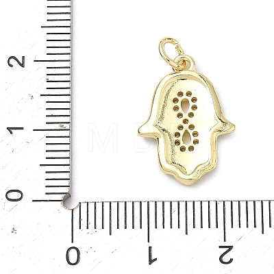 Brass Micro Pave Cubic Zirconia Pendants KK-H255-09G-01-1
