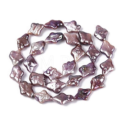 Natural Baroque Keshi Pearl Beads Strands PEAR-S022-01B-1
