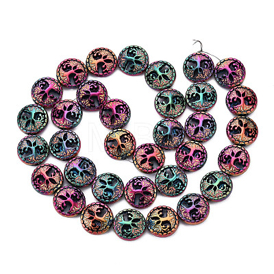 Electroplate Non-magnetic Synthetic Hematite Beads Strands G-N0322-03G-1