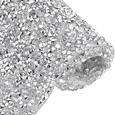 Glitter Resin Hotfix Rhinestone(Adhesive On The Back) DIY-WH0166-23B-1