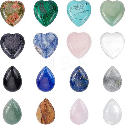 16Pcs 16 Style Gemstone Cabochons G-FH0001-44-1