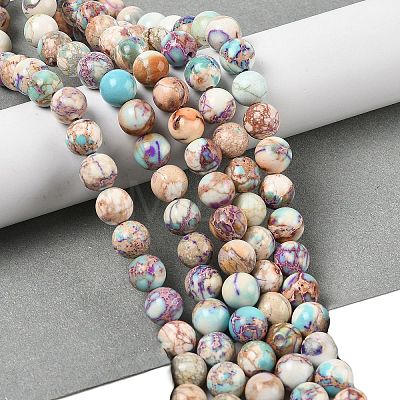 Dyed Natural Regalite/Imperial Jasper/Sea Sediment Jasper Beads Strands G-B124-C01-20-1