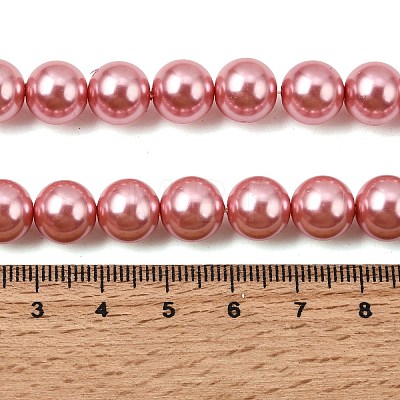 Eco-Friendly Dyed Glass Pearl Round Beads Strands HY-A002-10mm-RB109-1