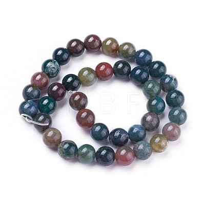 Natural Indian Agate Round Beads Strands G-N0120-06-10mm-1