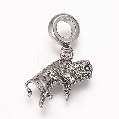 304 Stainless Steel European Dangle Charms OPDL-K001-23AS-1