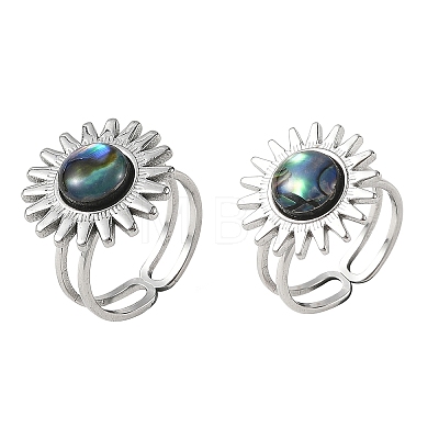 Stainless Steel Cuff Open Rings RJEW-JR01077-01-1