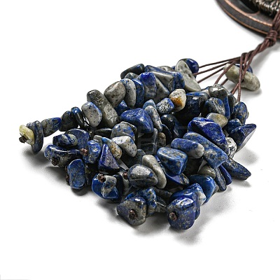 Natural Lapis Lazuli Chip Tree of Life Pendants Decoration G-F733-06F-1