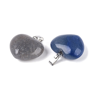 Natural Blue Aventurine(Dyed & Heated) Pendants G-N362-05P-07-1