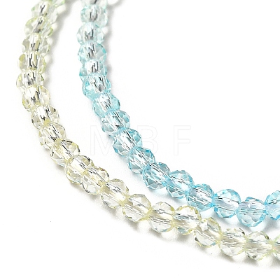 Transparent Gradient Color Glass Beads Strands X1-GLAA-H021-01B-23-1