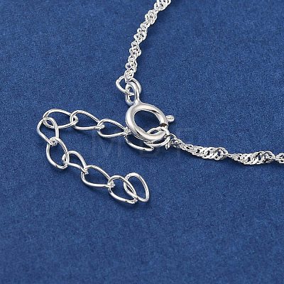 925 Sterling Silver Rope Chain Bracelets for Women BJEW-E101-01S-07-1