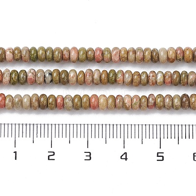Natural Unakite Beads Strands G-H292-A16-02-1