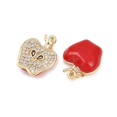 Brass Micro Pave Cubic Zirconia Pendants KK-Z146-17G-1