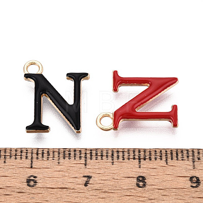 Rack Plating Alloy Enamel Pendants ENAM-T024-53N-G-1