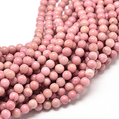 Natural Rhodonite Round Bead Strands G-P072-38-12mm-1
