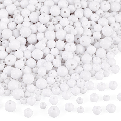 708Pcs 3 Styles Opaque Acrylic Beads MACR-TA0002-81-1