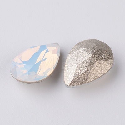 Faceted Teardrop K9 Glass Rhinestone Cabochons X-RGLA-I001-10x7mm-031-1