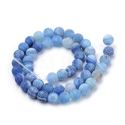 Natural Weathered Agate Beads Strands X-G-S259-05C-8mm-1