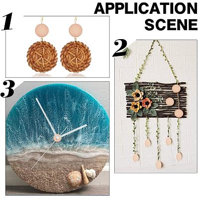 Beech Wooden Round Pieces WOOD-WH0101-32B-1