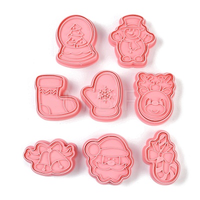 Christmas Plastic Cookie Candy Food Cutters Molds DIY-K080-02-1