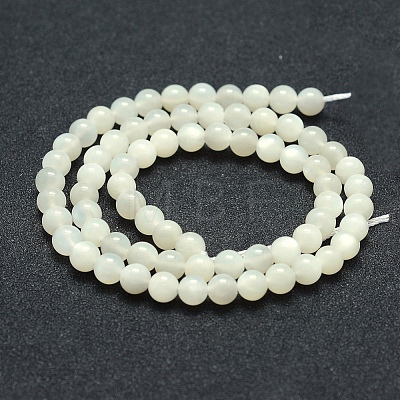 Natural White Moonstone Beads Strands G-P342-02A-8mm-A--1