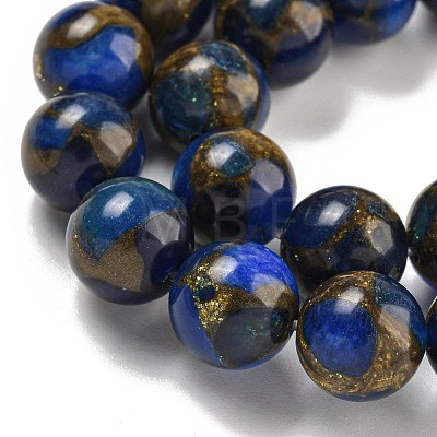 Synthetic Gold Clinquant Stone Beads Strands G-P549-A01-02-1