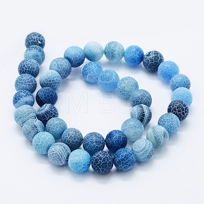 Natural Weathered Agate Beads Strands G-K261-01G-10mm-1
