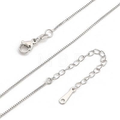 Brass Box Chain Necklaces for Women NJEW-G160-17P-1