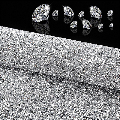 Glitter Resin Hotfix Rhinestone(Adhesive On The Back) DIY-WH0166-23B-1