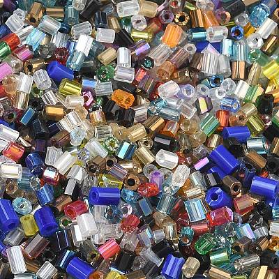 Glass Round Bugle Beads SEED-XCP0001-42-1