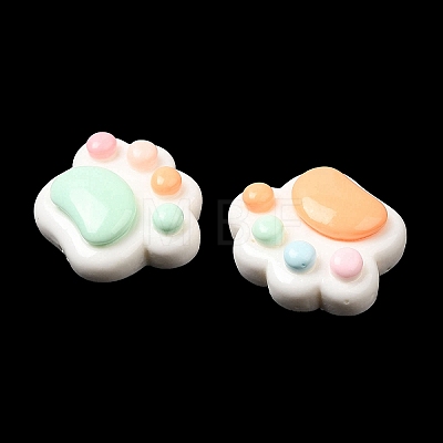 Cartoon Opaque Resin Cabochons RESI-C039-03G-1