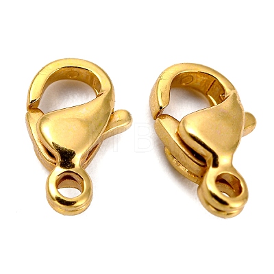 304 Stainless Steel Lobster Claw Clasps X-STAS-AB10-G-1