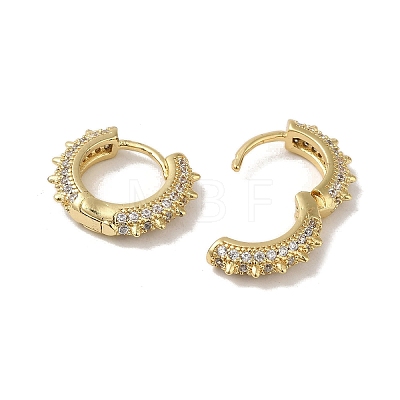 Rack Plating Brass Micro Pave Cubic Zirconia Huggie Hoop Earrings for Women EJEW-C097-24G-02-1