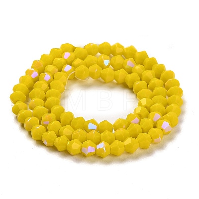 Opaque Solid Color Imitation Jade Glass Beads Strands EGLA-A039-P4mm-L05-1