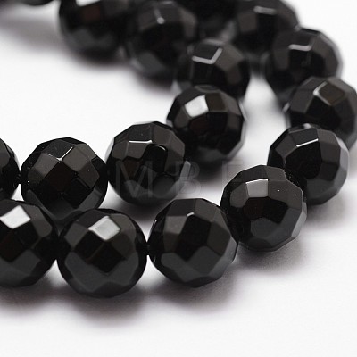 Natural Black Onyx Beads Strands G-D840-23-6mm-1