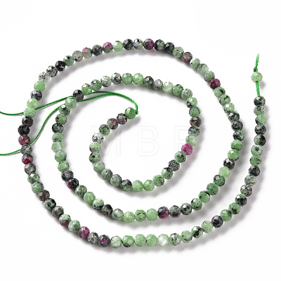 Natural Ruby in Zoisite Beads Strands G-S362-109B-1