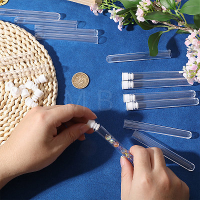 150Pcs Plastic Sewing Needle Organizers Tubes with Cap CON-CA0001-037B-1