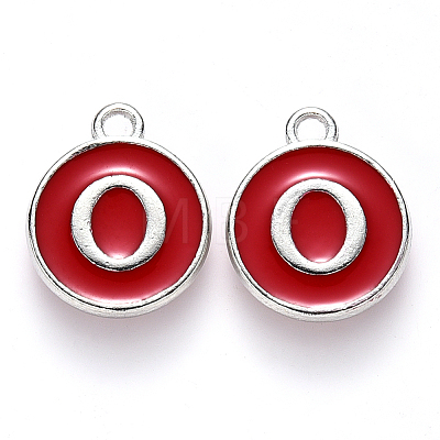 Platinum Plated Alloy Enamel Charms LS-ENAM-S118-03O-P-1