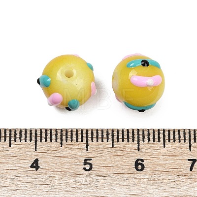 Handmade Lampwork Enamel Beads LAMP-R004-05J-1