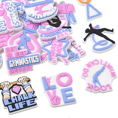 Gymnastic Theme PVC Plastic Cabochons PL-CBABCB6-03-1